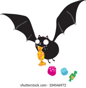 Bat Flying with Candy