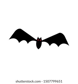 bat flying halloween isolated icon