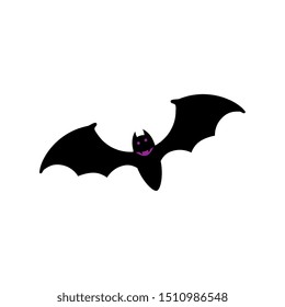 bat flying halloween isolated icon