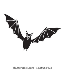 bat flying halloween isolated icon vector illustration design