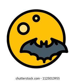 bat flying - halloween night