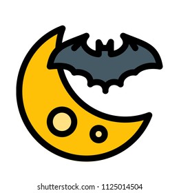 bat flying at night