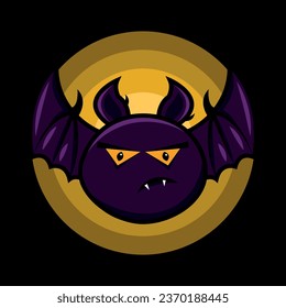 The bat is flying on Halloween