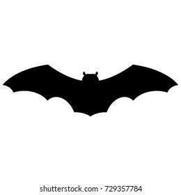 Bat flying on isolated white background. Vector illustration. 