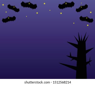 Bat flying on the sky.