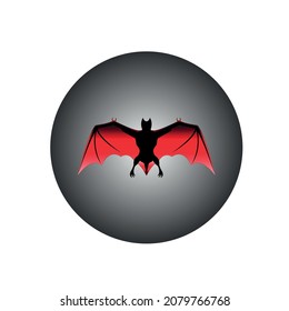 bat flying vector images illustration