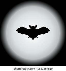 bat with the full moon design vector illustration