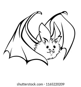 Bat Funny Character Vector Stock Vector (Royalty Free) 1165220209 ...