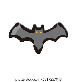 Bat - Halloween icon (Hand-drawn line, colored version)
