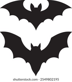 Bat Halloween Icon And Symbol Illustration
