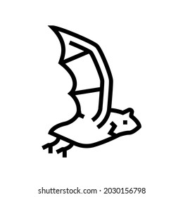 bat halloween line icon vector. bat halloween sign. isolated contour symbol black illustration