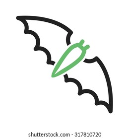 Bat, halloween, night icon vector image. Can also be used for halloween, celebration, observances and holidays. Suitable for mobile apps, web apps and print media.