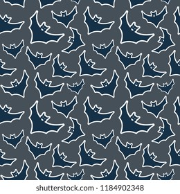 Bat halloween pattern. Vector popular for holiday fashion textile wrapping and print.