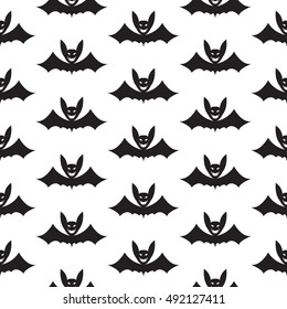 Bat Halloween Seamless Pattern Vector Illustration
