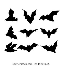 bat halloween set cartoon. costume vampire, haunted eerie, wings darkness bat halloween sign. isolated symbol vector illustration