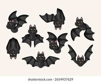 bat halloween vampire evil icon element animal cartoon character horror season night october cute