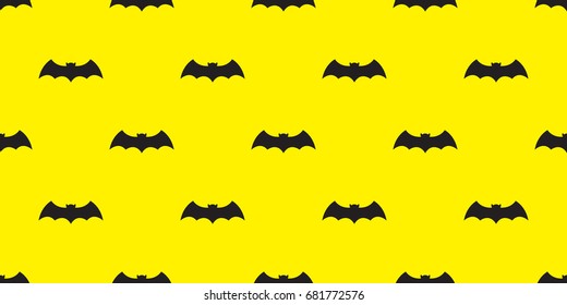 Bat Halloween vector seamless pattern wallpaper background yellow