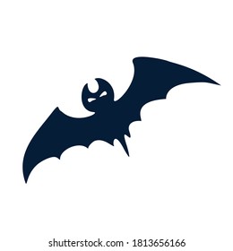 Bat for Halloween. Vector, white background, isolated.