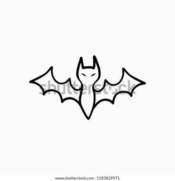 Bat Hand Drawing Doodle Style Stock Vector (Royalty Free) 1183829971