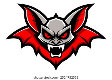 Bat head mascot logo design vector