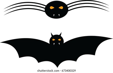 Bat Helloween Logo Vector Template