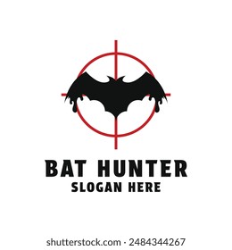 bat hunter war logo design vector concept idea