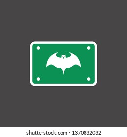 bat icon. animal sign