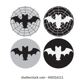 bat icon in the black circle web