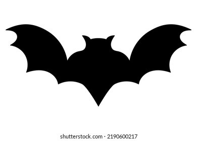 Bat Icon Black Flat Silhouette Bat Stock Vector (Royalty Free ...