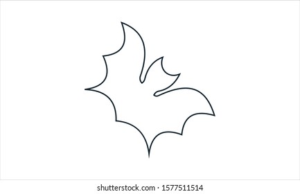 Bat icon. Bat black silhouette with wings isolated white background. Symbol Halloween holiday, mystery dark vampire, night flyin element. Spooky scary flat design. Cartoon Vector illustration