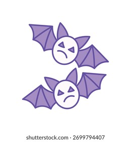 Ícone de morcego limpo e ilustração vetorial moderna