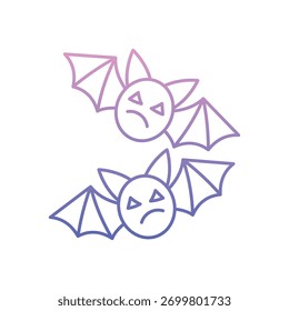 Icono de murciélago Ilustración vectorial limpia y moderna