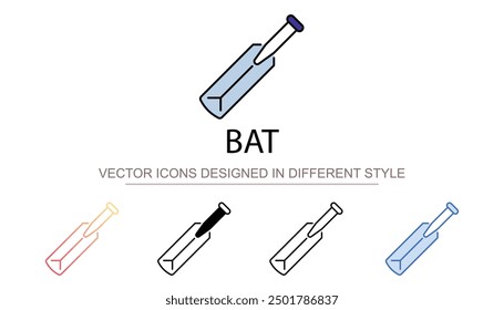 Bat icon design with white background stock illustration