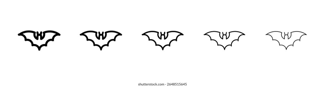 Bat icon filled flat sign concept for web design.