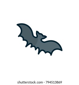 bat icon. filled outline