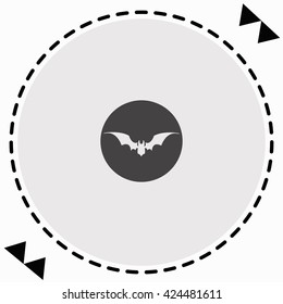Bat icon Flat Design. Isolated Illustration.