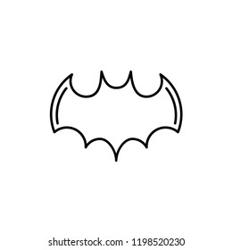 Bat icon. Halloween bat icon.