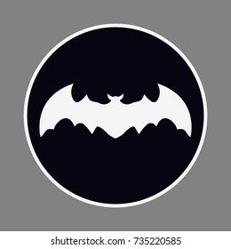 Bat Icon. Halloween concept. Flat vector stock illustration