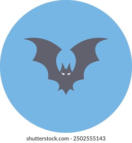 Bat Icon for Halloween and Nighttime-Themed Designs