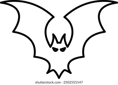 Bat Icon for Halloween and Nighttime-Themed Designs