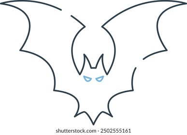 Bat Icon for Halloween and Nighttime-Themed Designs