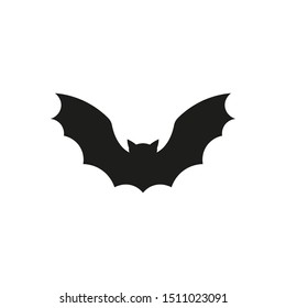 Bat icon. Halloween bat sign. Flat design icon. Isolated.	