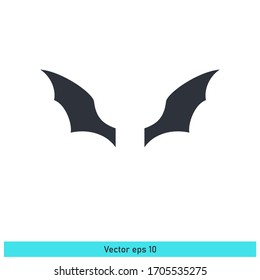 bat icon illustration design element vector eps 10