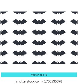 bat icon illustration design element vector eps 10
