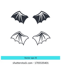 bat icon illustration design element vector eps 10