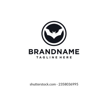 Bat icon illustration on white background. bat logo design vector