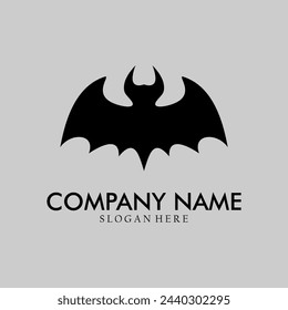 Bat icon illustration. Bat vector logo.