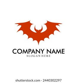 Bat icon illustration. Bat vector logo.