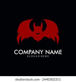Bat icon illustration. Bat vector logo.