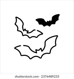 Bat icon isolate white background vector stock illustration